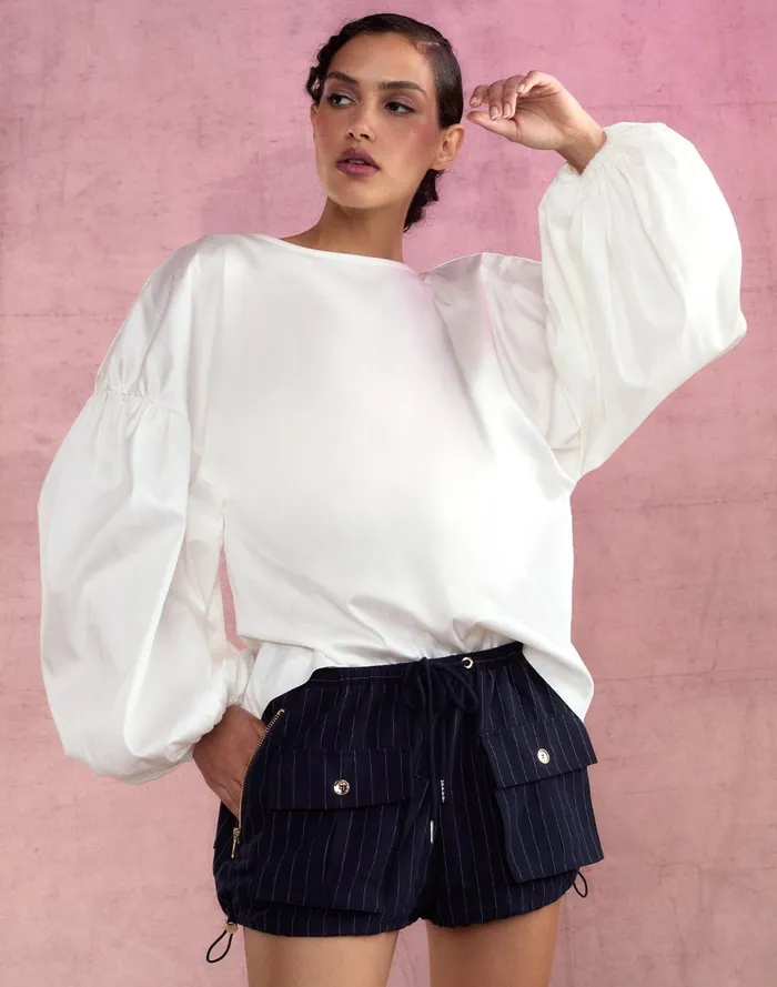 Women Cynthia Rowley Tops Geneva Cotton Blouse White