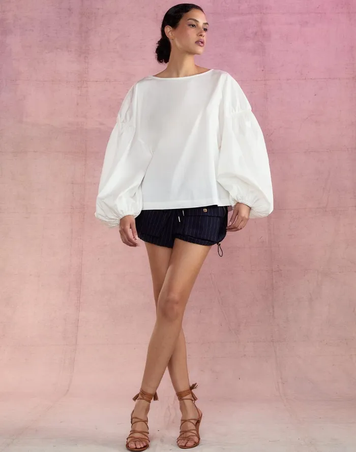 Women Cynthia Rowley Tops Geneva Cotton Blouse White Women Cynthia Rowley Tops Geneva Cotton Blouse White
