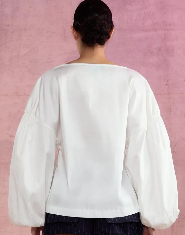 Women Cynthia Rowley Tops Geneva Cotton Blouse White Women Cynthia Rowley Tops Geneva Cotton Blouse White