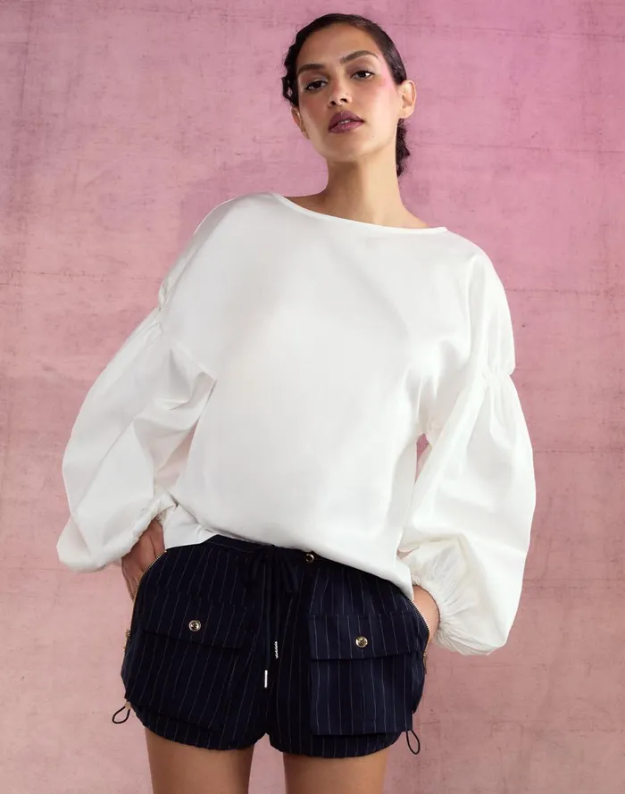 Women Cynthia Rowley Tops Geneva Cotton Blouse White Women Cynthia Rowley Tops Geneva Cotton Blouse White