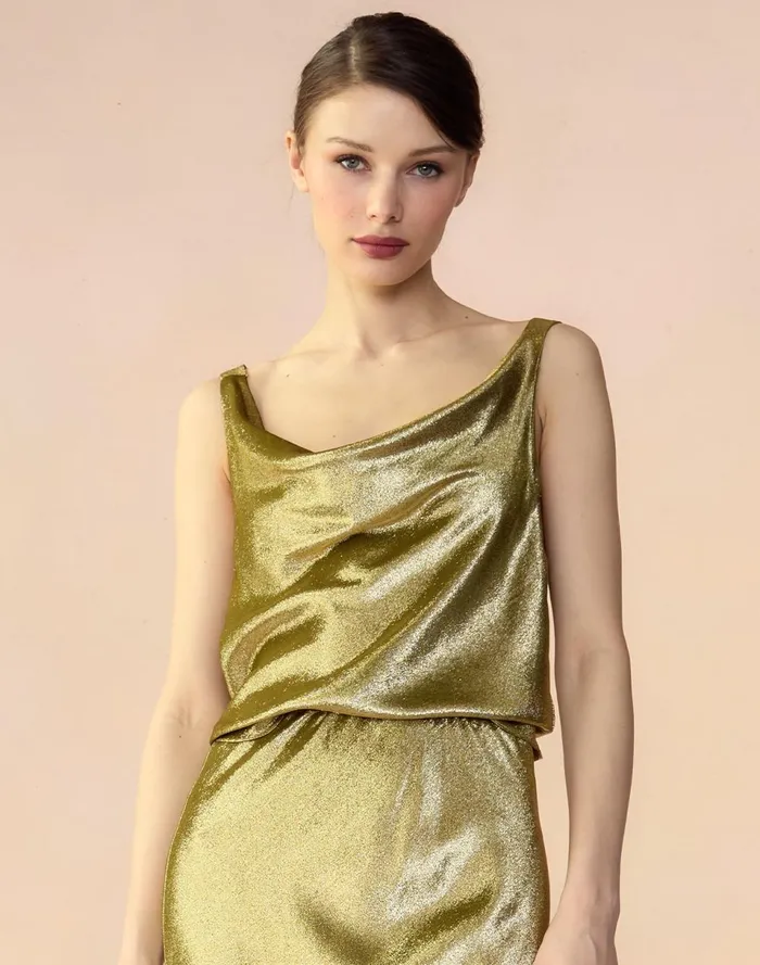 Women Cynthia Rowley Tops Shimmering Siren Top Green