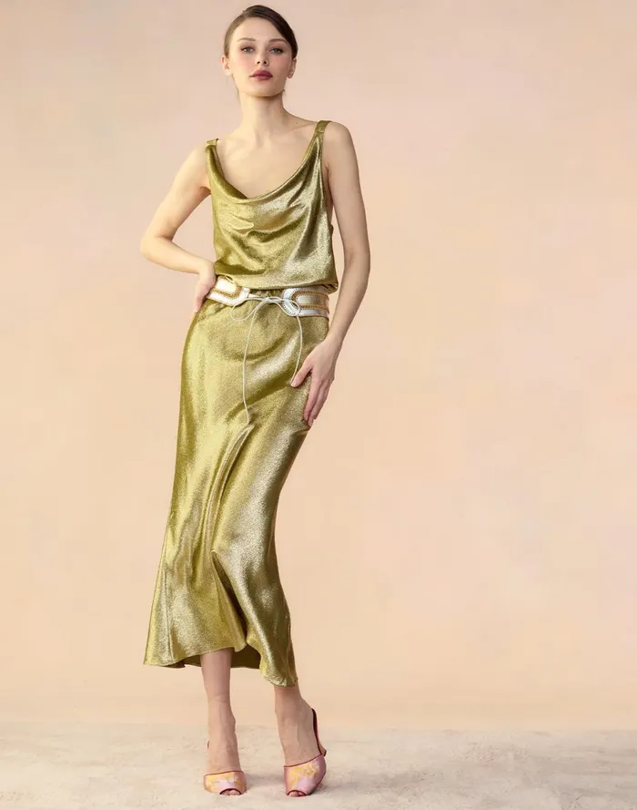 Women Cynthia Rowley Tops Shimmering Siren Top Green