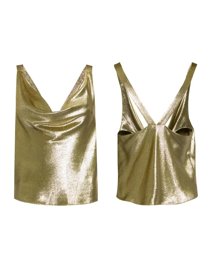 Women Cynthia Rowley Tops Shimmering Siren Top Green