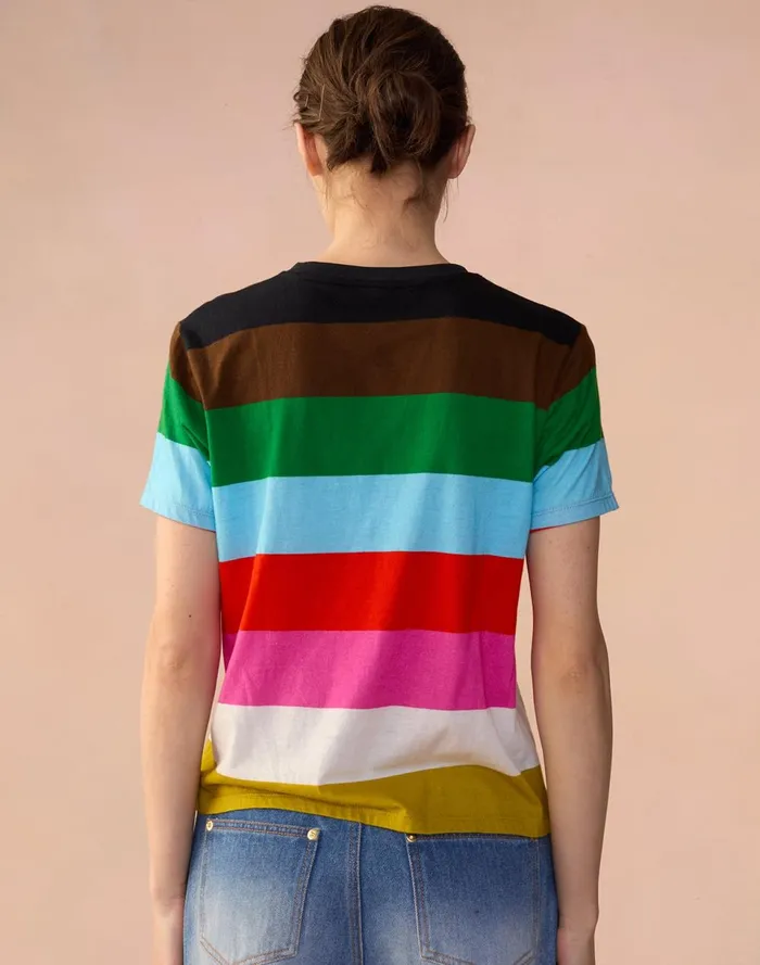 Women Cynthia Rowley Tops Striped Tee Stmul Women Cynthia Rowley Tops Striped Tee Stmul