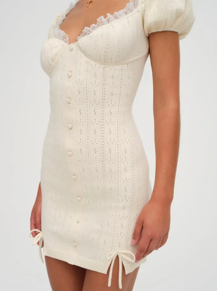 Women Daniela Knit Mini Dress Ivory For Love and Lemons Dresses Women Daniela Knit Mini Dress Ivory For Love and Lemons Dresses