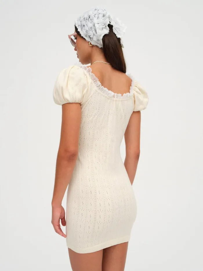 Women Daniela Knit Mini Dress Ivory For Love and Lemons Dresses Women Daniela Knit Mini Dress Ivory For Love and Lemons Dresses