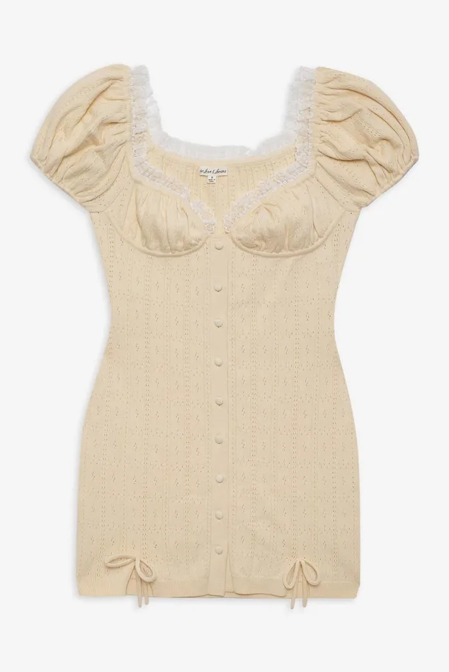 Women Daniela Knit Mini Dress Ivory For Love and Lemons Dresses Women Daniela Knit Mini Dress Ivory For Love and Lemons Dresses