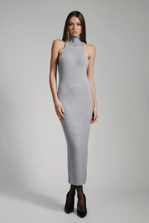 Women Day To Night Dresses Bardot Mariano Knit Maxi Dress In Grey Grey