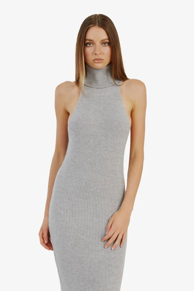 Women Day To Night Dresses Bardot Mariano Knit Maxi Dress In Grey Grey