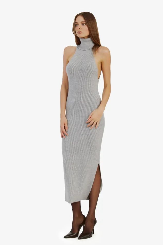 Women Day To Night Dresses Bardot Mariano Knit Maxi Dress In Grey Grey