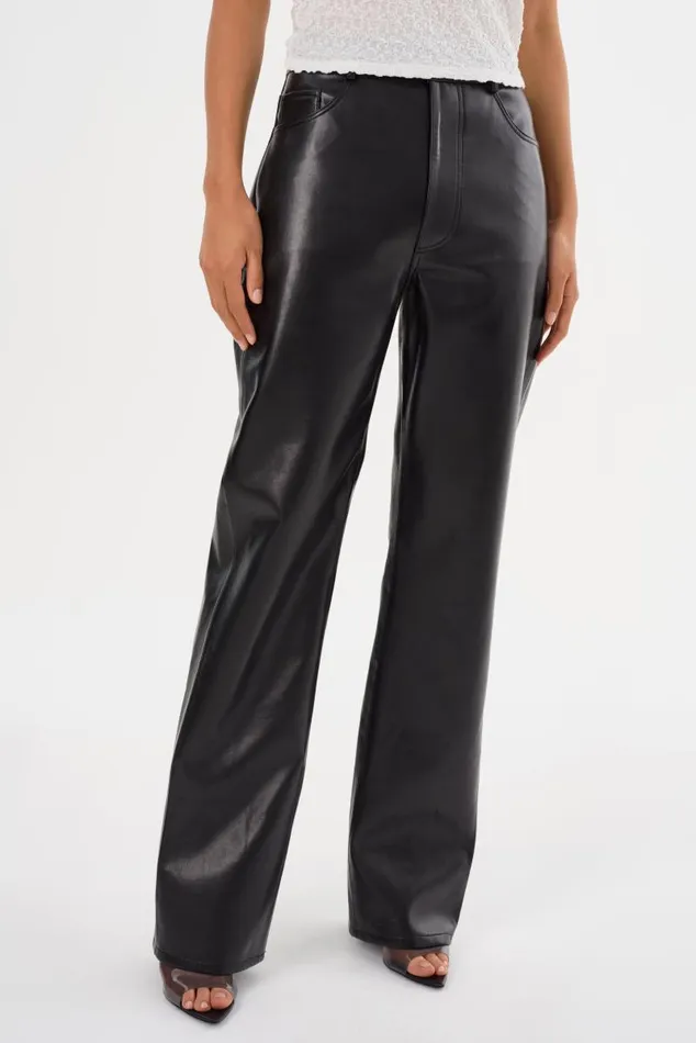 Women DEMORA Recycled Leather Pants Black LAMARQUE Pants and Shorts
