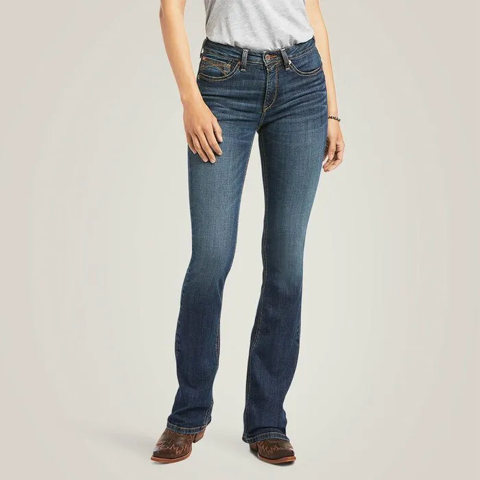 Women Denim Ariat REAL High Rise Fernanda Boot Cut Jean Arkansas