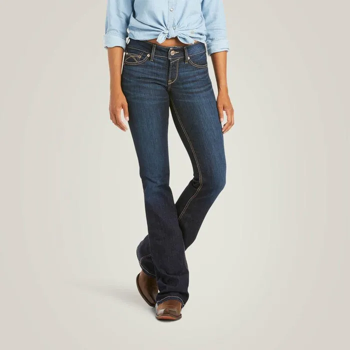 Women Denim Ariat REAL Mid Rise Arrow Fit Jocelyn Boot Cut Jean Nashville