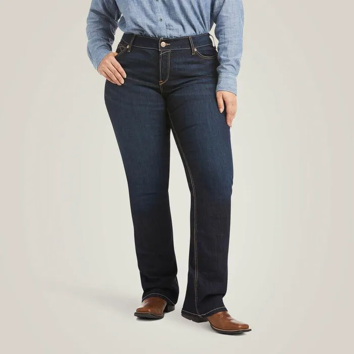 Women Denim Ariat REAL Mid Rise Arrow Fit Jocelyn Boot Cut Jean Nashville