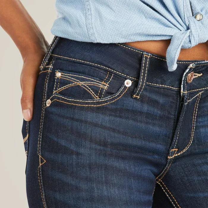 Women Denim Ariat REAL Mid Rise Arrow Fit Jocelyn Boot Cut Jean Nashville