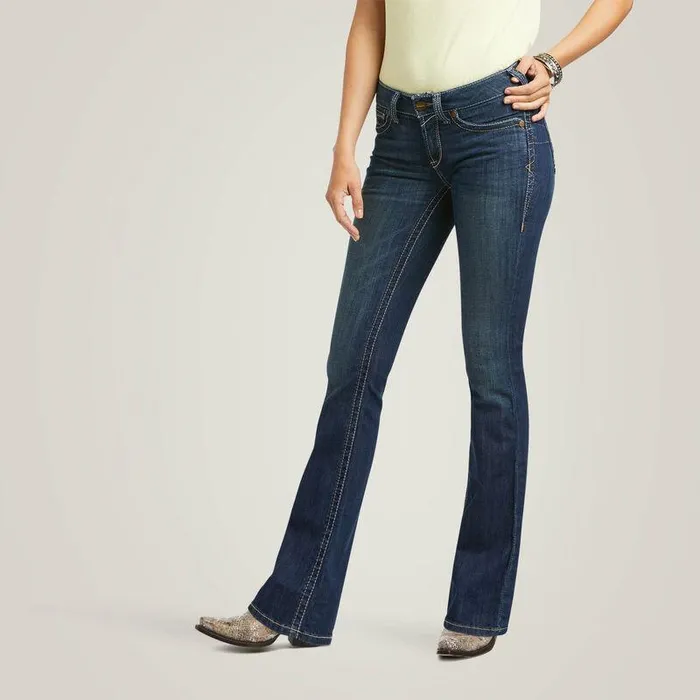 Women Denim Ariat REAL Mid Rise Corinne Boot Cut Jean Pacific