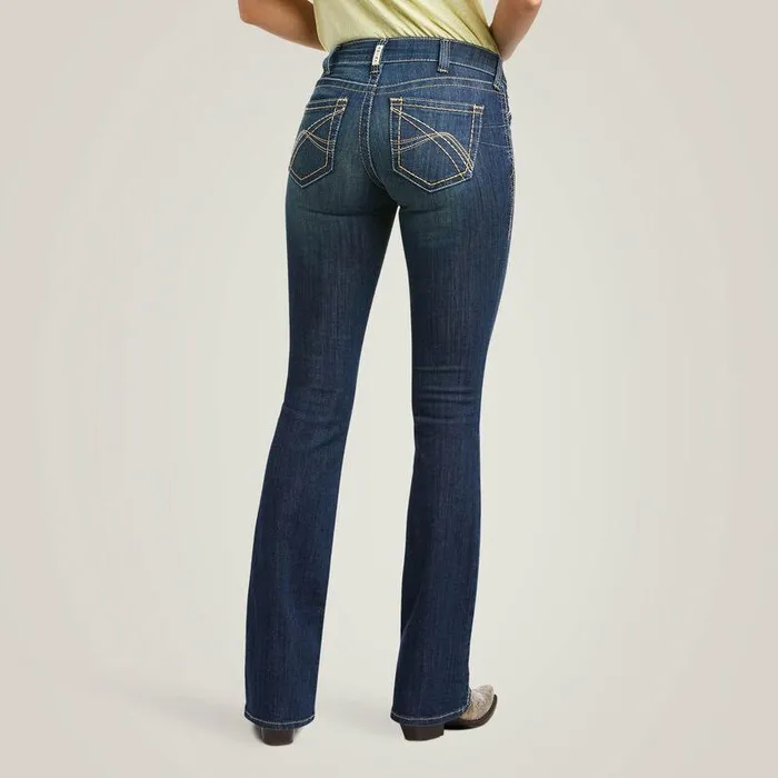 Women Denim Ariat REAL Mid Rise Corinne Boot Cut Jean Pacific