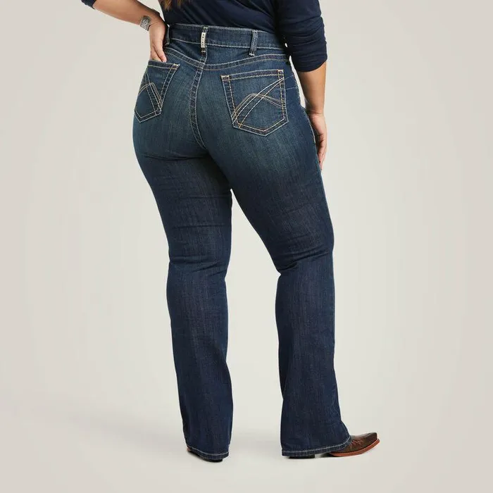 Women Denim Ariat REAL Mid Rise Corinne Boot Cut Jean Pacific