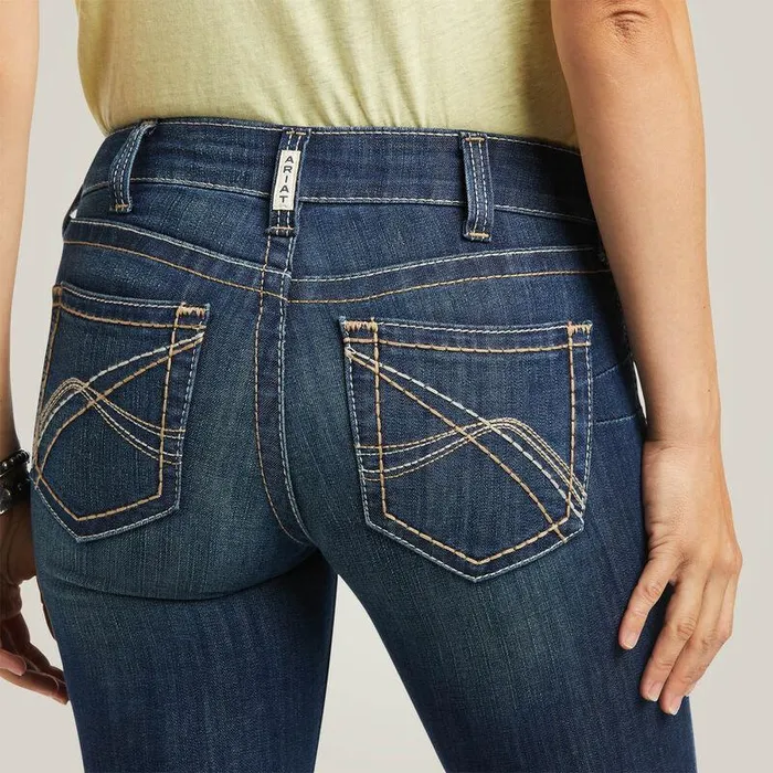 Women Denim Ariat REAL Mid Rise Corinne Boot Cut Jean Pacific
