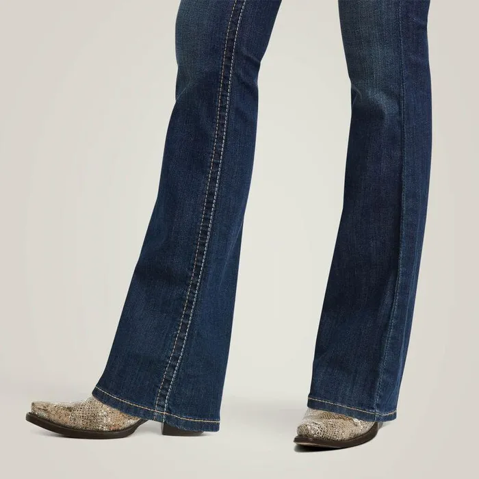Women Denim Ariat REAL Mid Rise Corinne Boot Cut Jean Pacific