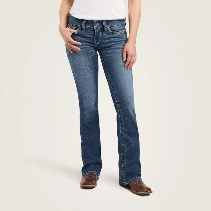 Women Denim Ariat REAL Mid Rise Raquel Boot Cut Jean Canadian
