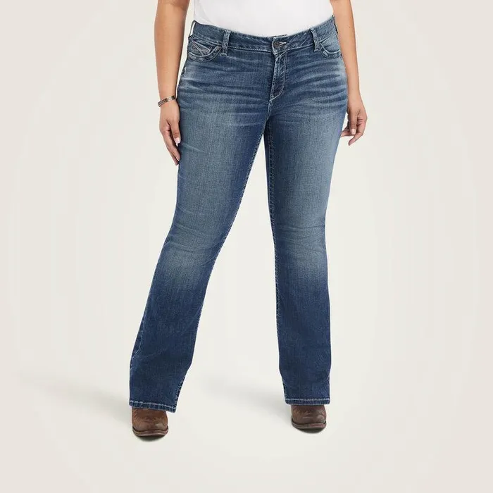 Women Denim Ariat REAL Mid Rise Raquel Boot Cut Jean Canadian