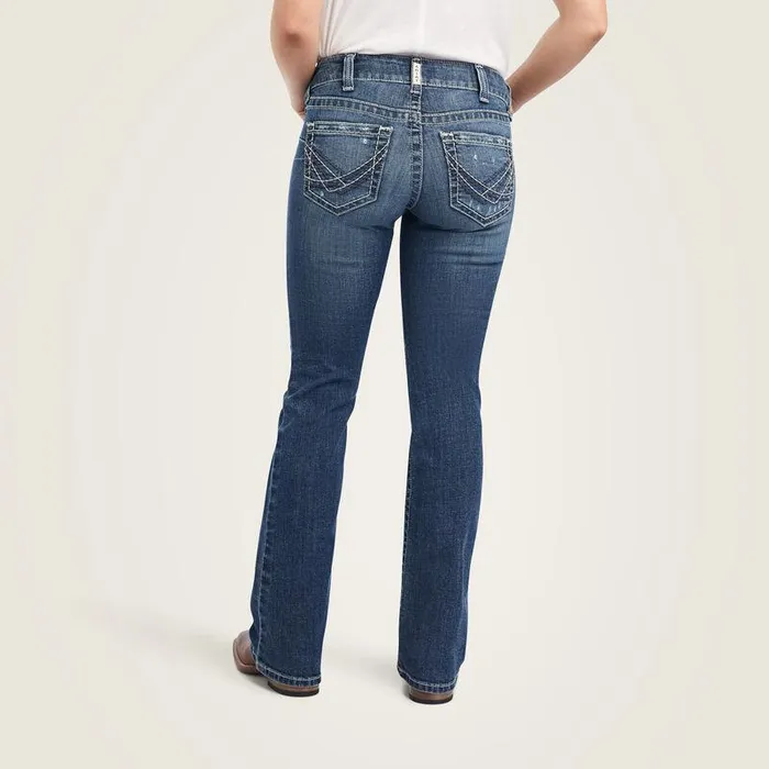 Women Denim Ariat REAL Mid Rise Raquel Boot Cut Jean Canadian