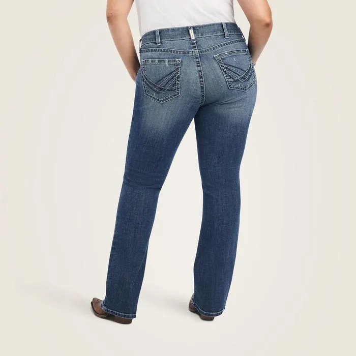 Women Denim Ariat REAL Mid Rise Raquel Boot Cut Jean Canadian