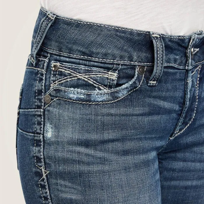 Women Denim Ariat REAL Mid Rise Raquel Boot Cut Jean Canadian