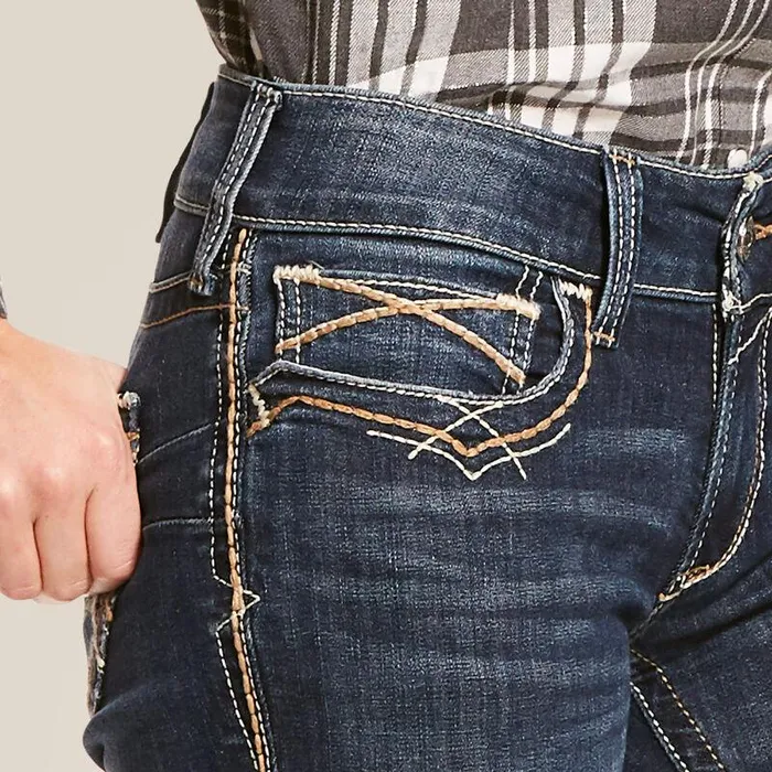 Women Denim Ariat REAL Mid Rise Stretch Entwined Festival Boot Cut Jean Festival Blue Women Denim Ariat REAL Mid Rise Stretch Entwined Festival Boot Cut Jean Festival Blue