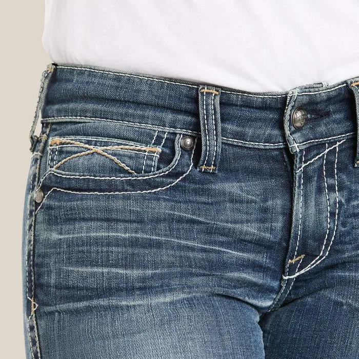 Women Denim Ariat REAL Mid Rise Stretch Whipstitch Boot Cut Jean Rainstorm Women Denim Ariat REAL Mid Rise Stretch Whipstitch Boot Cut Jean Rainstorm