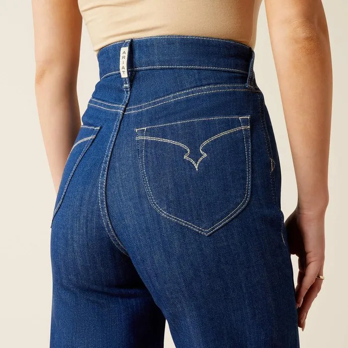 Women Denim Ariat Ultra High Rise Bria Wide Leg Jeans Low Dip Rinse Women Denim Ariat Ultra High Rise Bria Wide Leg Jeans Low Dip Rinse