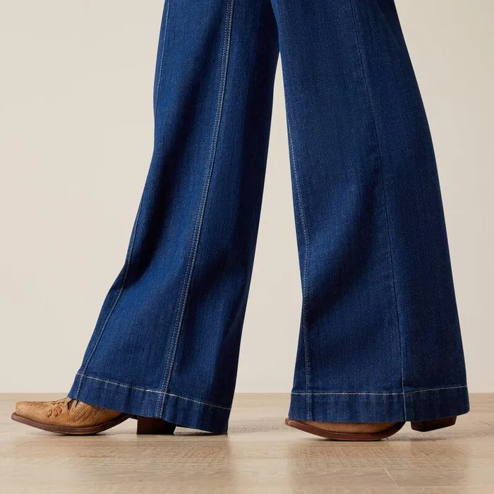 Women Denim Ariat Ultra High Rise Bria Wide Leg Jeans Low Dip Rinse Women Denim Ariat Ultra High Rise Bria Wide Leg Jeans Low Dip Rinse