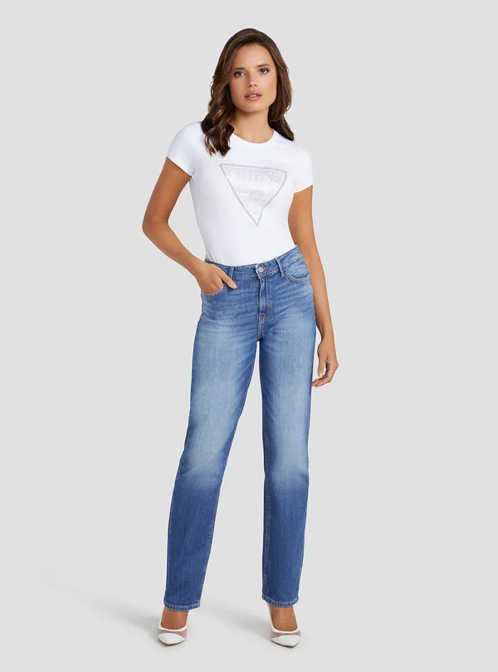 Women Denim GUESS Eco Highrise 1981 Straight Denim Jeans In Focus Wash Women Denim GUESS Eco Highrise 1981 Straight Denim Jeans In Focus Wash
