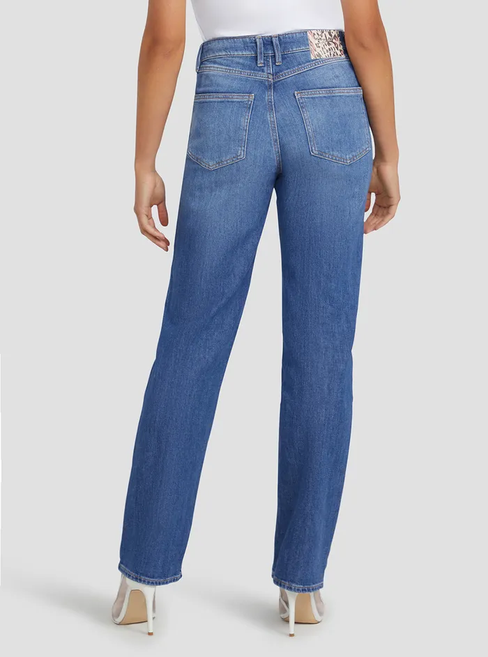 Women Denim GUESS Eco Highrise 1981 Straight Denim Jeans In Focus Wash Women Denim GUESS Eco Highrise 1981 Straight Denim Jeans In Focus Wash