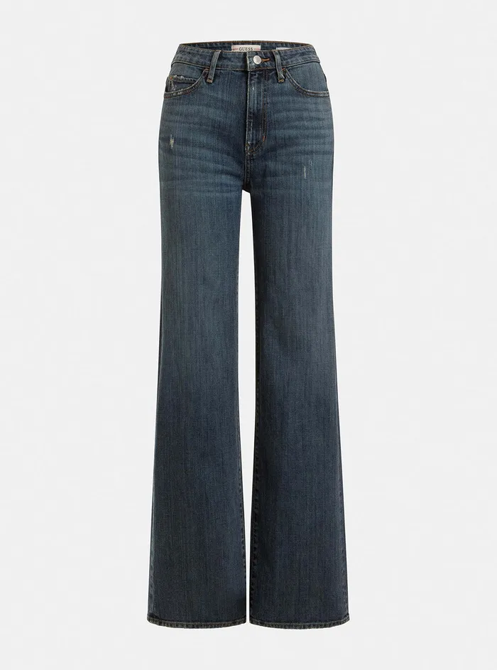 Women Denim GUESS Eco Highrise 90s Boyfriend Denim Jeans In Waterton Blue Wash