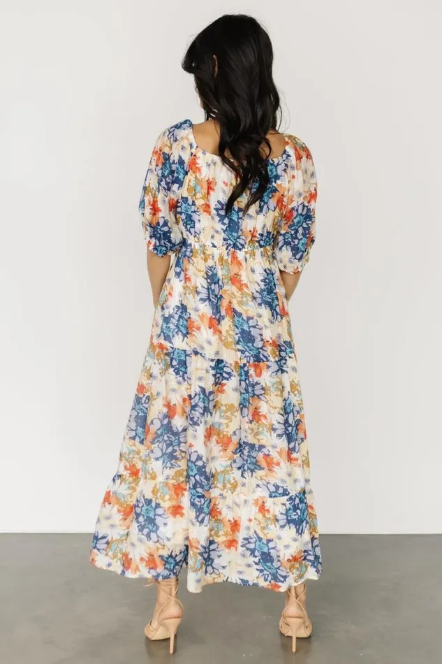 Women Denton Midi Dress Blue Multi Baltic Born Midi Dresses Women Denton Midi Dress Blue Multi Baltic Born Midi Dresses