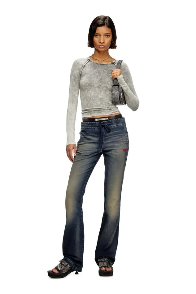 Women Diesel Jeans Bootcut 2069 DEbbey Joggjeans 068PM Dark Blue