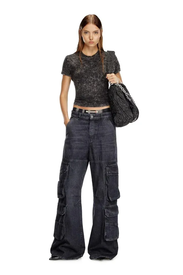 Women Diesel Jeans Relaxed Jeans 1996 DSire 0HLAA Blackdark Grey
