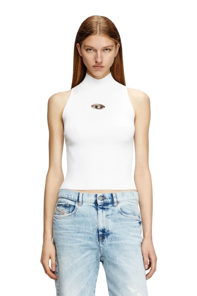 Women Diesel TShirts and Tops MONERVAXTOP White