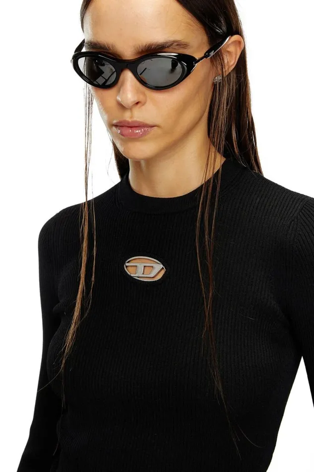 Women Diesel TShirts and Tops MVALARI Black
