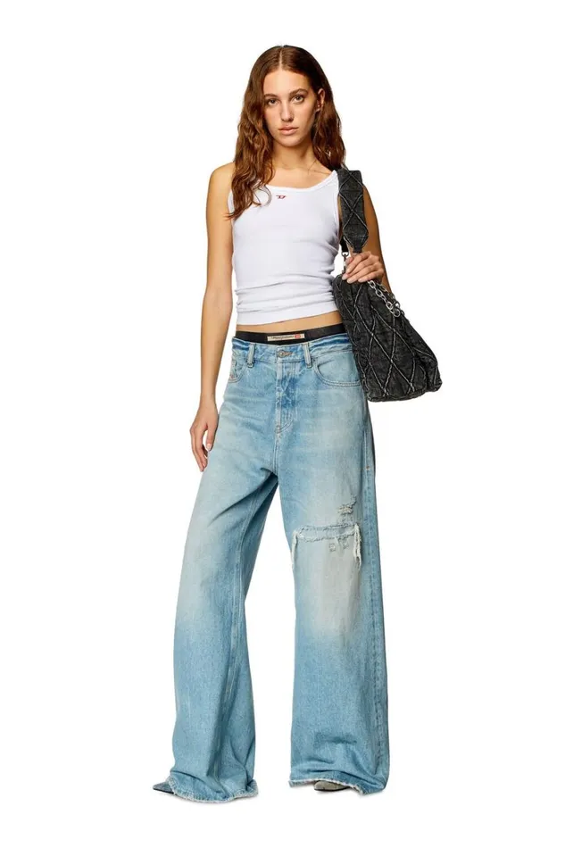 Women Diesel TShirts and Tops TANKYD White