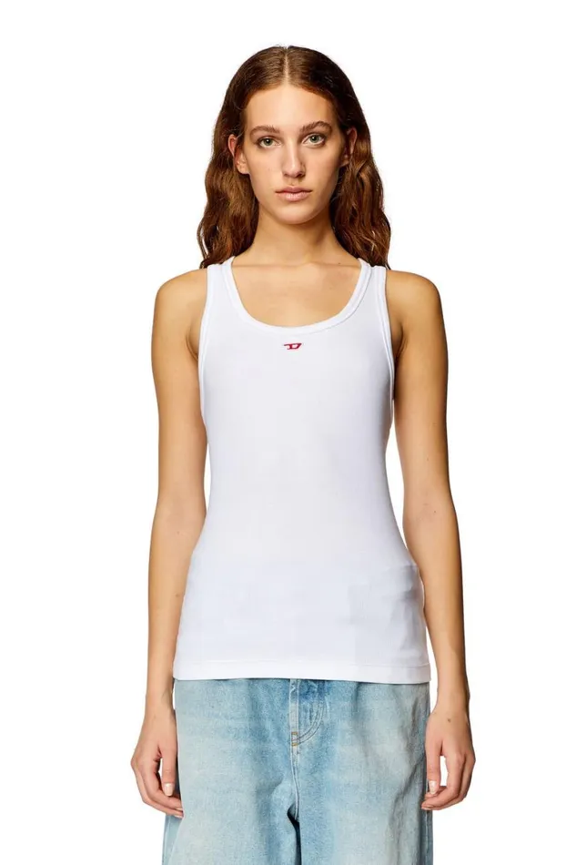 Women Diesel TShirts and Tops TANKYD White