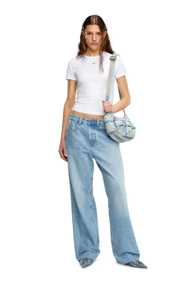 Women Diesel TShirts and Tops TUNCUTIELONGD White