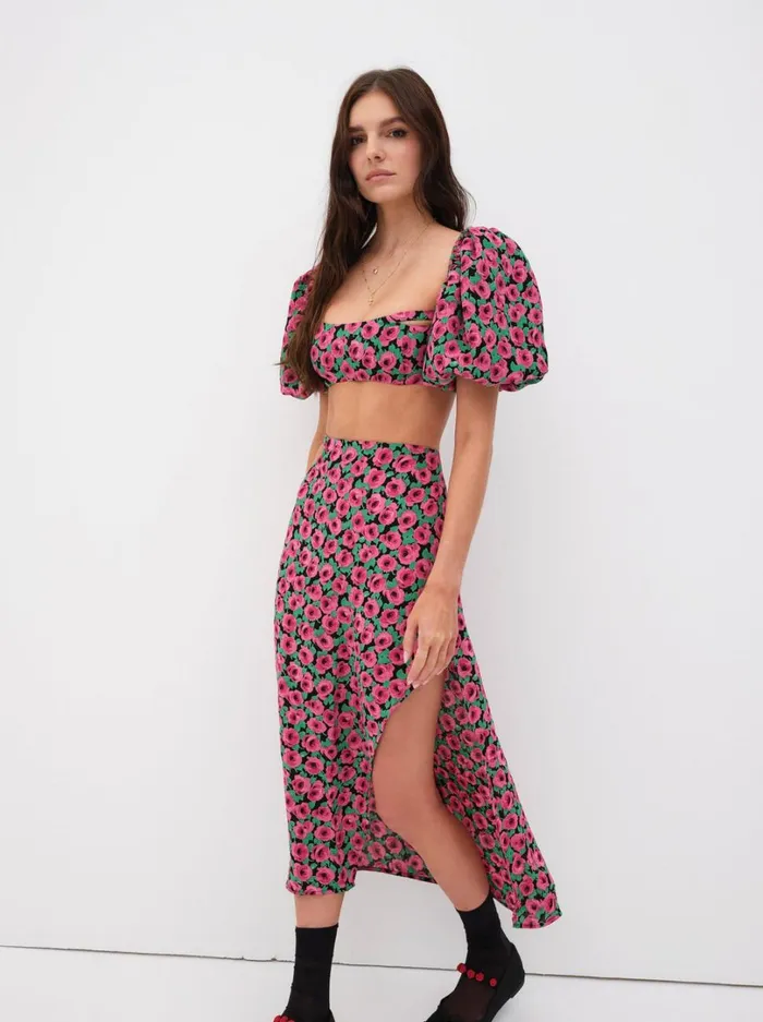 Women Dolcetto Crop Top Red For Love and Lemons Tops Women Dolcetto Crop Top Red For Love and Lemons Tops