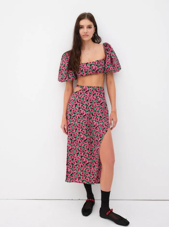 Women Dolcetto Crop Top Red For Love and Lemons Tops Women Dolcetto Crop Top Red For Love and Lemons Tops