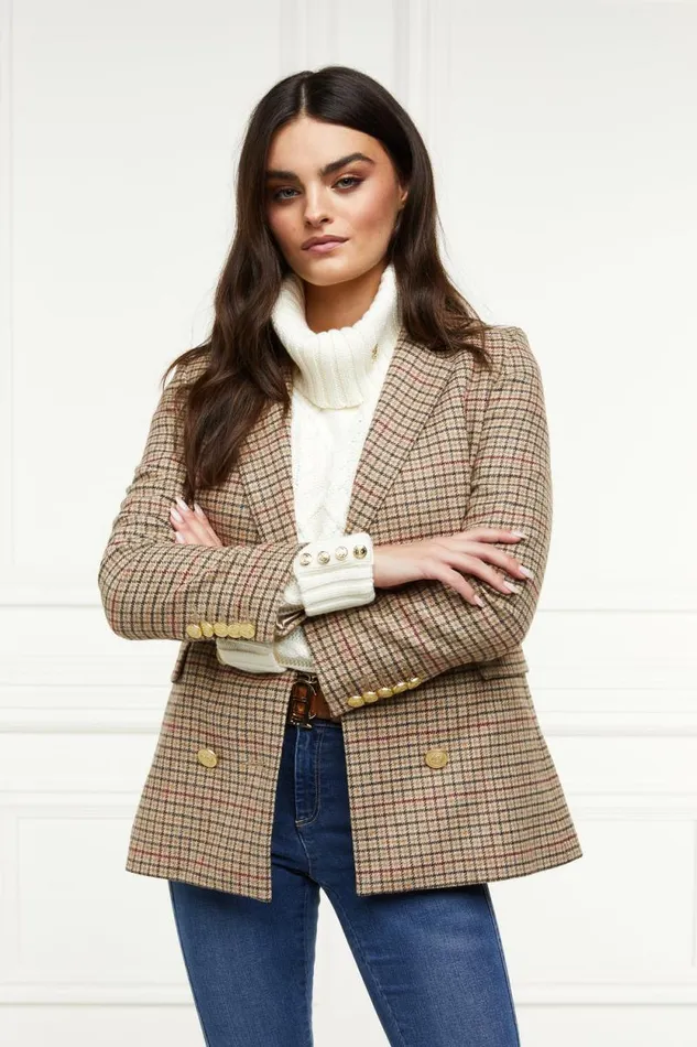 Women Double Breasted Blazer Charlton Tweed Holland Cooper Tailoring