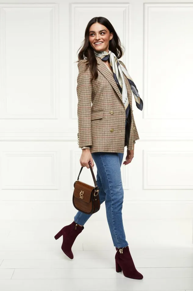 Women Double Breasted Blazer Charlton Tweed Holland Cooper Tailoring