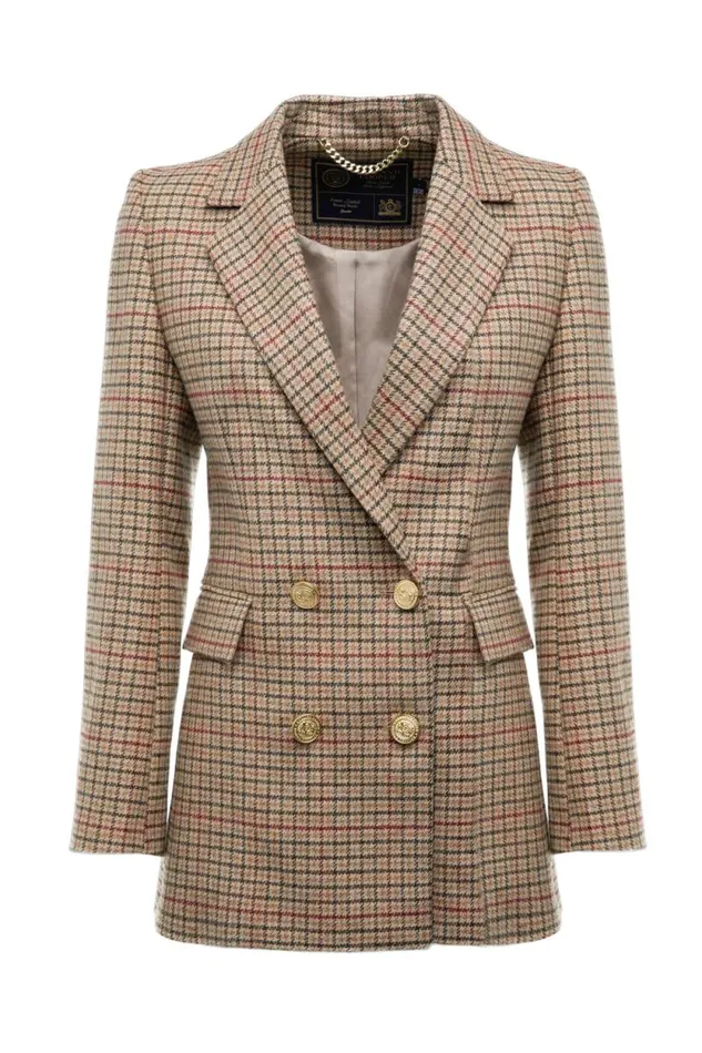Women Double Breasted Blazer Charlton Tweed Holland Cooper Tailoring