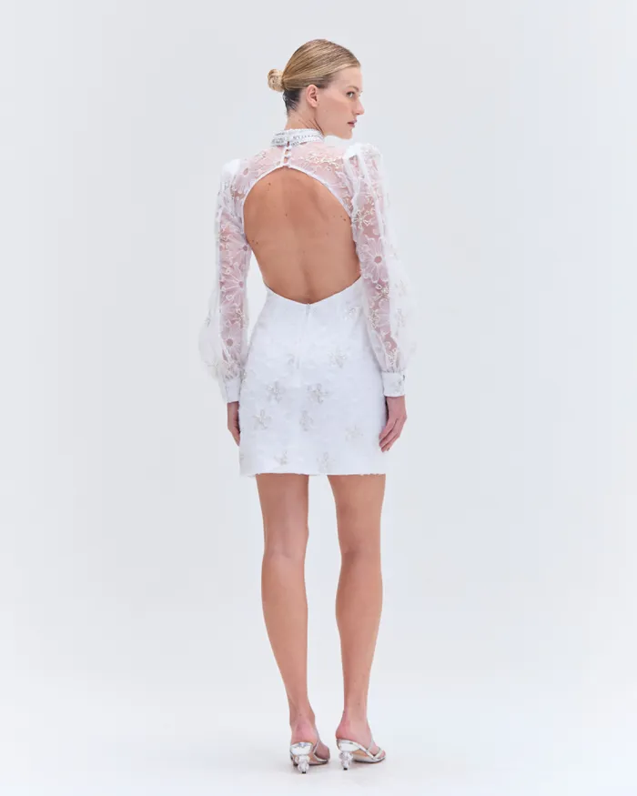 Women Dresses and Jumpsuits PatBO BEADED LACE MINI DRESS White